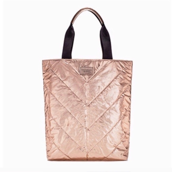Victoria Secrets Limited Edition Gold Quilted tote - Picture 7 of 8